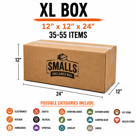 Unclaimed Mail Mystery Box XL (35-55 items) MSRP $350+